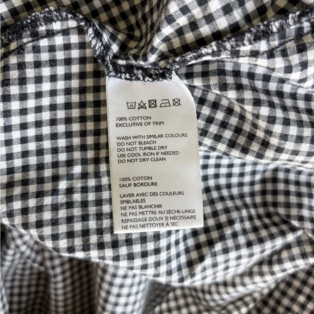 BDG / Cooperative Emilia Black and White Gingham Button-Front Midi Dress - Picture 8 of 9